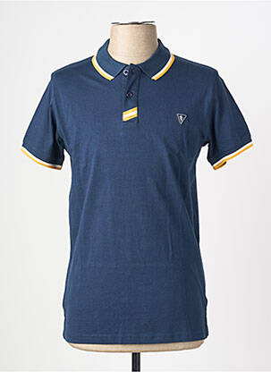Polo coupe droite manches courtes bleu CAMBERABERO homme