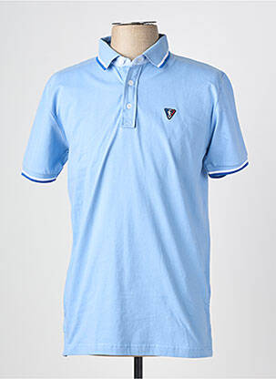 Polo tissage jersey manches courtes bleu CAMBERABERO homme