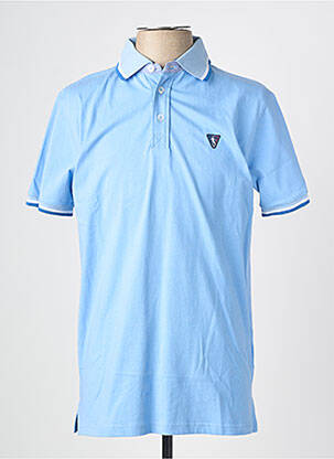 Polo tissage jersey manches courtes bleu CAMBERABERO homme