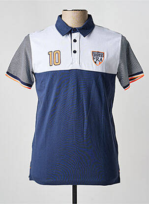 Polo coupe droite manches courtes bleu CAMBERABERO homme