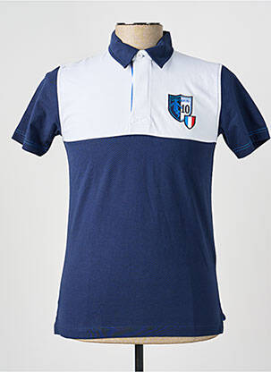 Polo coupe cintrée manches courtes bleu CAMBERABERO homme