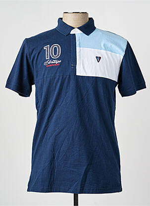 Polo coupe droite manches courtes bleu CAMBERABERO femme
