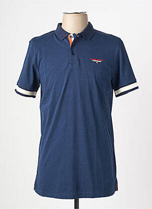 Polo fermeture boutonnée sur le devant manches courtes bleu CAMBERABERO homme