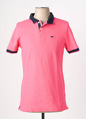 Polo stretch manches courtes rose CAMBERABERO homme