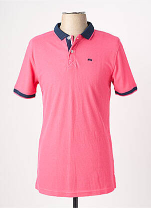 Polo stretch manches courtes rose CAMBERABERO homme