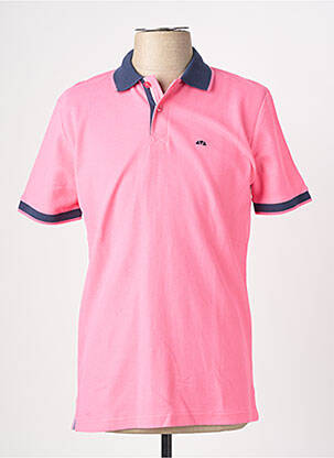 Polo stretch manches courtes rose CAMBERABERO homme