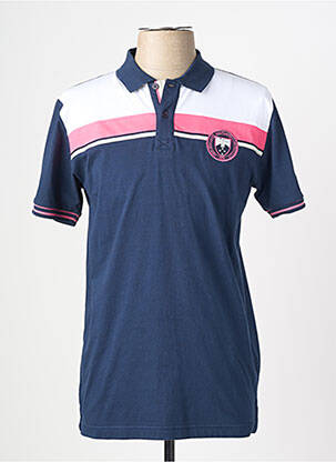 Polo coupe droite manches courtes bleu CAMBERABERO homme