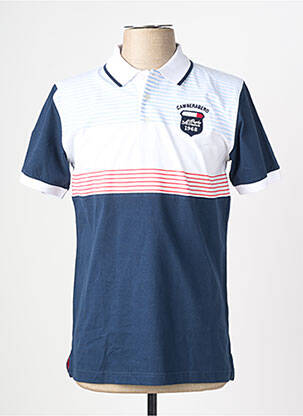 Polo coupe droite manches courtes bleu CAMBERABERO homme