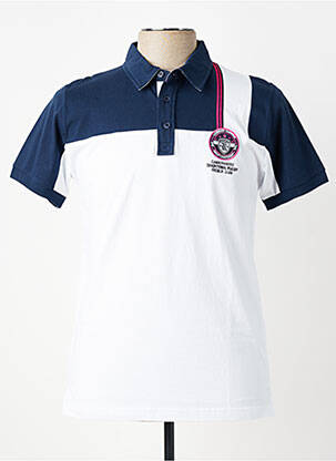 Polo tissage jersey manches courtes blanc CAMBERABERO homme