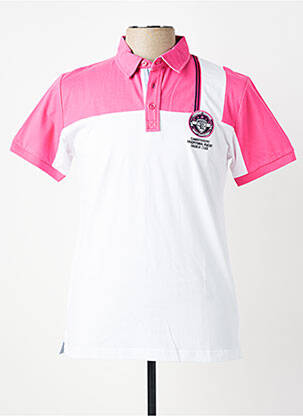 Polo tissage jersey manches courtes rose CAMBERABERO homme