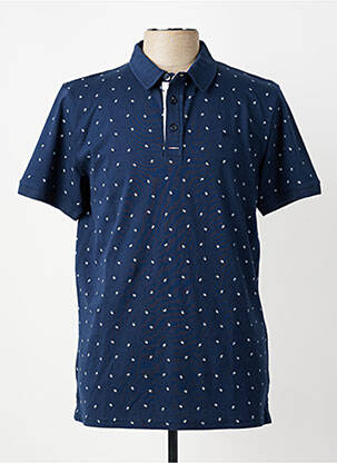 Polo tissage jersey manches courtes bleu CAMBERABERO homme