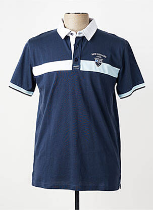Polo tissage jersey manches courtes bleu CAMBERABERO homme
