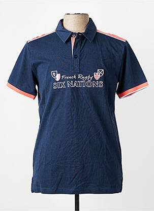 Polo tissage jersey manches courtes bleu CAMBERABERO homme