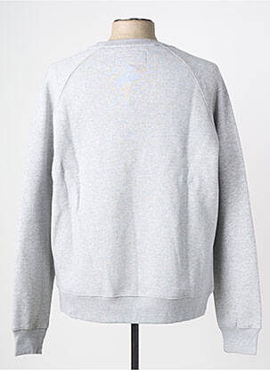 Sweat-shirt sérigraphie floquée manches longues gris DAYTONA homme