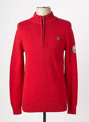 Pull stretch manches longues rouge CAMBERABERO homme