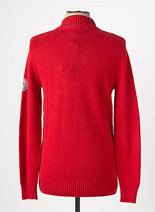 Pull stretch manches longues rouge CAMBERABERO homme