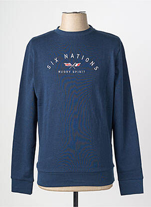 Sweat-shirt stretch manches longues bleu CAMBERABERO homme