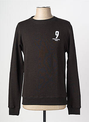 Sweat-shirt stretch manches longues noir CAMBERABERO homme