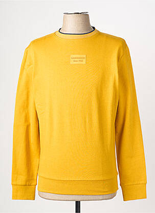 Sweat-shirt stretch manches longues jaune CAMBERABERO homme
