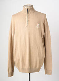 Pull stretch manches longues beige CAMBERABERO homme