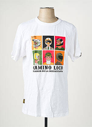 T-shirt stretch manches courtes blanc DAYTONA homme