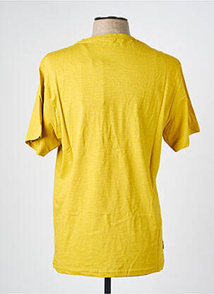 T-shirt coupe droite manches courtes jaune DAYTONA homme