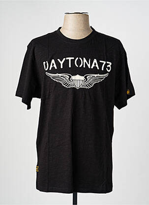 T-shirt coupe cintrée manches courtes noir DAYTONA homme