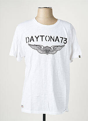 T-shirt stretch manches courtes blanc DAYTONA homme