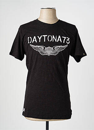 T-shirt stretch manches courtes noir DAYTONA homme