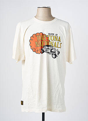 T-shirt stretch manches courtes beige DAYTONA homme