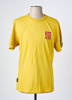 T-shirt stretch manches courtes jaune DAYTONA homme