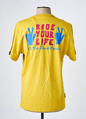 T-shirt stretch manches courtes jaune DAYTONA homme
