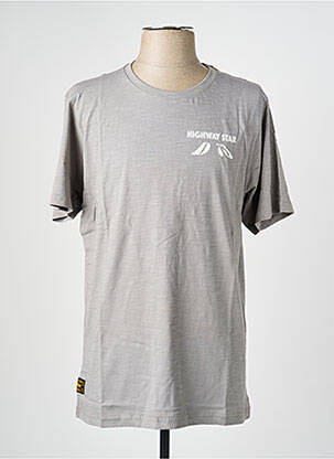 T-shirt tissage chiné manches courtes gris DAYTONA homme