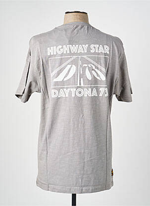 T-shirt tissage chiné manches courtes gris DAYTONA homme