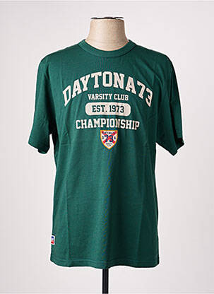 T-shirt coupe droite manches courtes vert DAYTONA homme
