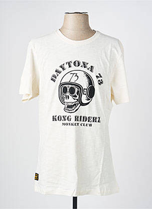 T-shirt stretch manches courtes beige DAYTONA homme