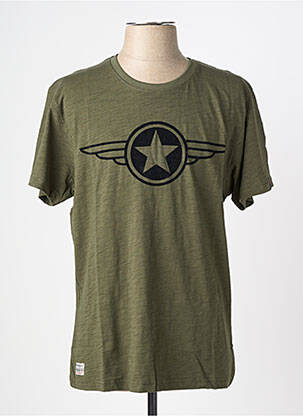 T-shirt coupe cintrée manches courtes vert DAYTONA homme