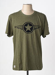 T-shirt coupe cintrée manches courtes vert DAYTONA homme