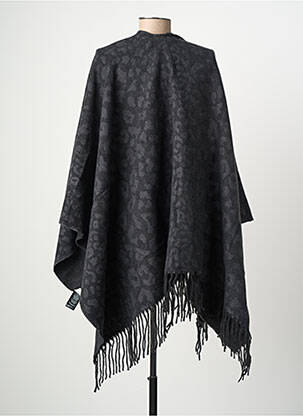 Poncho col v gris LE TEMPS DES CERISES femme