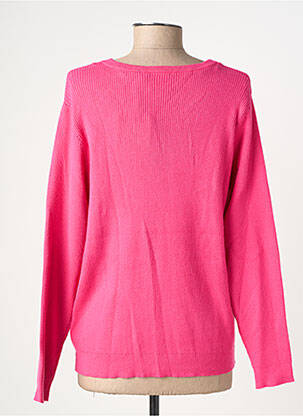 Pull col v manches longues rose ICHI femme