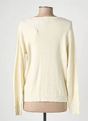 Pull col v manches longues beige ICHI femme