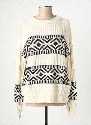 Pull stretch manches longues beige ICHI femme