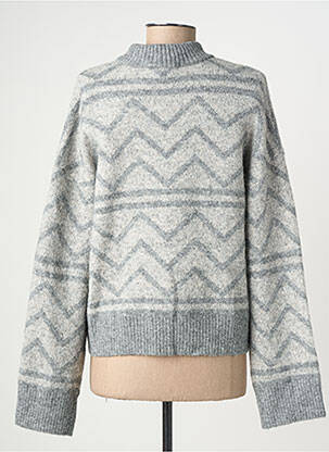 Pull stretch manches longues gris B.YOUNG femme