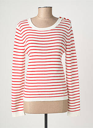 Pull coupe cintrée manches longues rouge LA PETITE ETOILE femme
