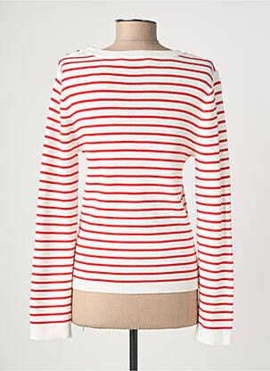 Pull coupe cintrée manches longues rouge LA PETITE ETOILE femme