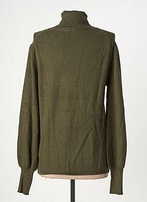 Pull col roulé tissage chiné manches longues vert LES P'TITES BOMBES femme