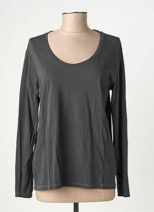 T-shirt manches longues manches longues gris HAPPY femme