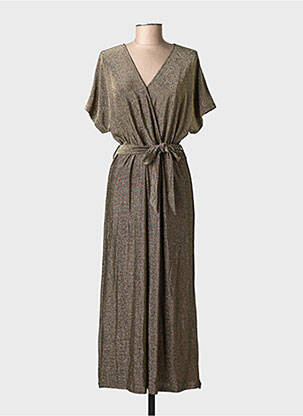 Robe longue manches courtes manches courtes or GRACE & MILA femme