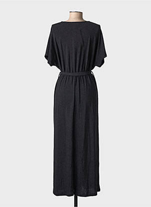 Robe longue manches courtes manches courtes noir GRACE & MILA femme