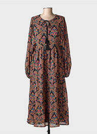 Robe longue manches longues manches longues noir MOLLY BRACKEN femme